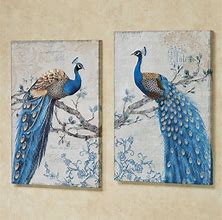 Image result for Peacock Canvas Wall Art