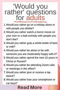 Image result for Would You Rather Questions for Seniors Printable