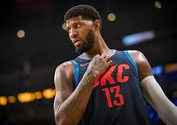 Image result for Paul George Signed OKC Jersey