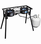 Image result for Camp Chef Explorer Deluxe Face Plate 2 Burner Stove, Aluminum
