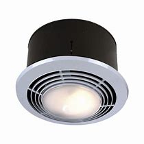 Image result for Nutone 70 CFM Ceiling Bath Fan W/ Light, Heater & Night Light - 9093WH
