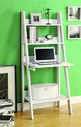Image result for Desk with Shelving Unit above Wooden