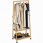 Image result for Portable Wood Clothes Rack