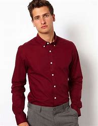 Image result for Burgundy Button Down Shirt Men