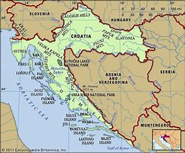Image result for Map of Croatia Area