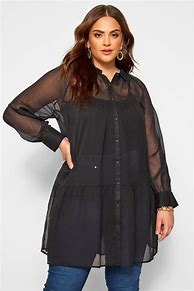Image result for Black Chiffon Blouse