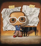Image result for Elton John Rocket Man Art