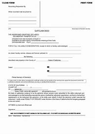 Image result for Printable Quitclaim Deed California
