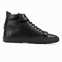 Image result for Fashionable Black Leather Sneakers
