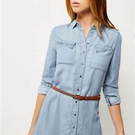 Image result for Blue Jean Denim Shirt Dress
