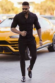 Image result for All-Black Outfit Man