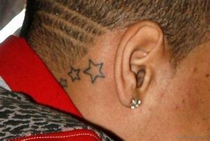 Image result for Chris Brown Tattoo Behind Ear