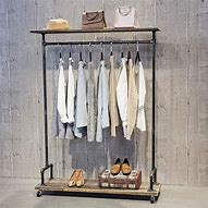 Image result for clothing racks with shelf