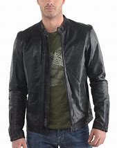 Image result for Men's Genuine Leather Jacket with Hood
