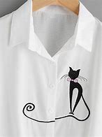 Image result for Embroidered Cat Shirt