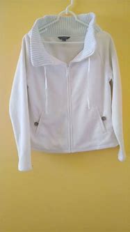 Image result for White Hoodie Sweater Jacket Women's