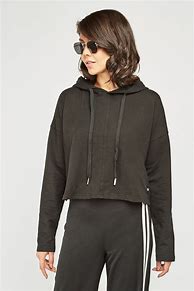 Image result for black cropped hoodie women's