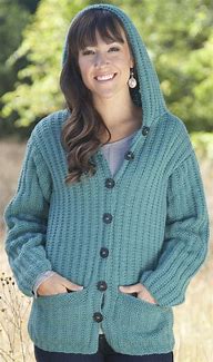 Image result for Hooded Cardigan Knitting Pattern