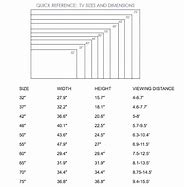 Image result for TV Sizes Chart