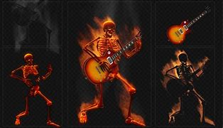 Image result for Flaming Skeleton Playing Guitar