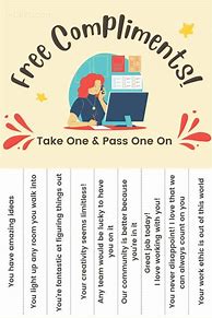 Image result for Free Compliments Take One Positive Printable
