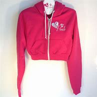 Image result for Pink Cropped Zip Up Hoodie