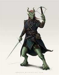 Image result for Dnd Green Dragonborn Rogue