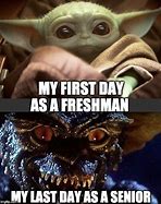 Image result for Freshman vs Senior College Meme
