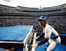 Image result for Elton John Rocket Man Dodgers Stadium