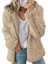 Image result for Women's Fluffy Fleece Jackets