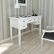 Image result for White Transitional Writing Desk with Drawers
