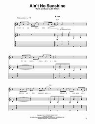 Image result for Ain't No Shunshine Guitar Chords
