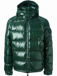 Image result for Dark Green Leather Moncler Jacket
