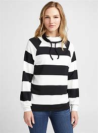 Image result for Striped Collar Sweatshirt