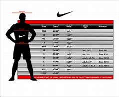 Image result for Nike Football Kit Sizes
