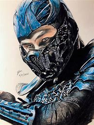 Image result for Sub-Zero Coloed Pencil Drawing