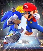 Image result for Cartoon Mario vs Sonic