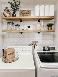 Image result for Farmhouse Laundry Room Accent Wall