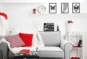Image result for Red and Gray Home Decor