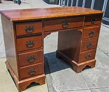 Image result for Wooden Student Desk with Drawers