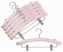 Image result for Pink Satin Hangers Holding Clothes