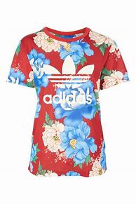 Image result for Blue Adidas Shirts with Flowers