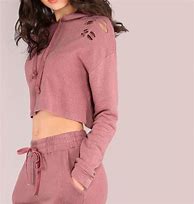 Image result for Girl Wearing Cropped Hoodie