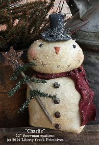 Image result for Primitive Christmas Snowman
