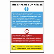 Image result for No Utility Knife Sign