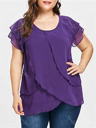 Image result for Purple Blouses Plus Size Women