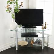 Image result for Glass Corner TV Stand