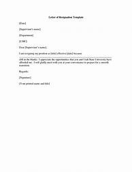 Image result for Free Blank Resignation Letter Template