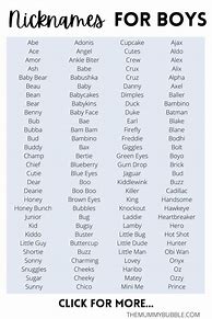 Image result for Baby Boy Nicknames