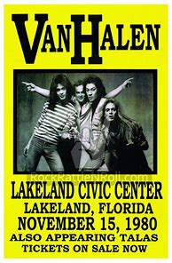 Image result for Van Halen Concert Posters